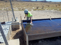 GDMBR: Terry was filling our water bottles directly from the water tank's water feed.